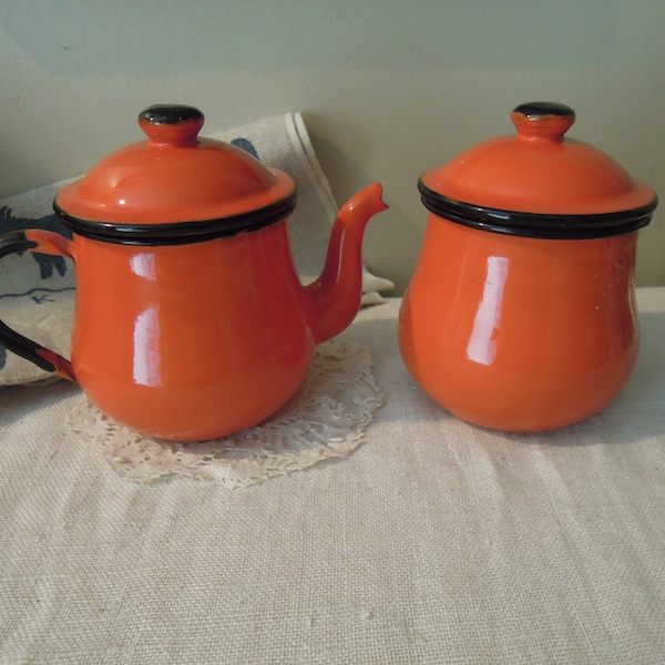 Orange Teapot Etsy