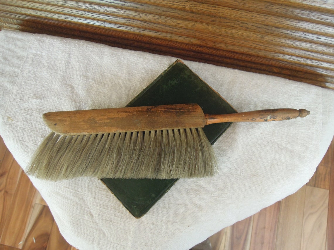 Vintage Horse Hair Brush / Antique Wood Handle Brush / Long Etsy