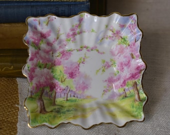 Vintage Butter Pats / Floral Trinket Dish / Royal Albert Dish / Blossom Time Pattern