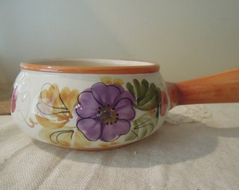 Vintage Soup Bowl Or Planter / Made In Portugal / Hand Painted / Kitchen Décor / Replacement Pottery