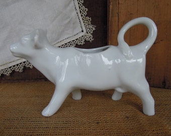 Vintage Porzellan Kuh Creamer / französischer Porzellan Milchkrug / Bauernhaus Küche