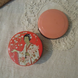 Vintage Camera and Ink Containers / Camera Cleaning Pads / Madame Butterfly Ink Pure Silk Ribbon Tin