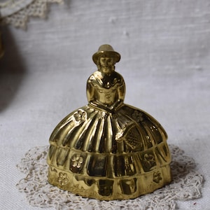 Vintage Southern Lady Brass Bell / Victorian Lady Bell / Made in England