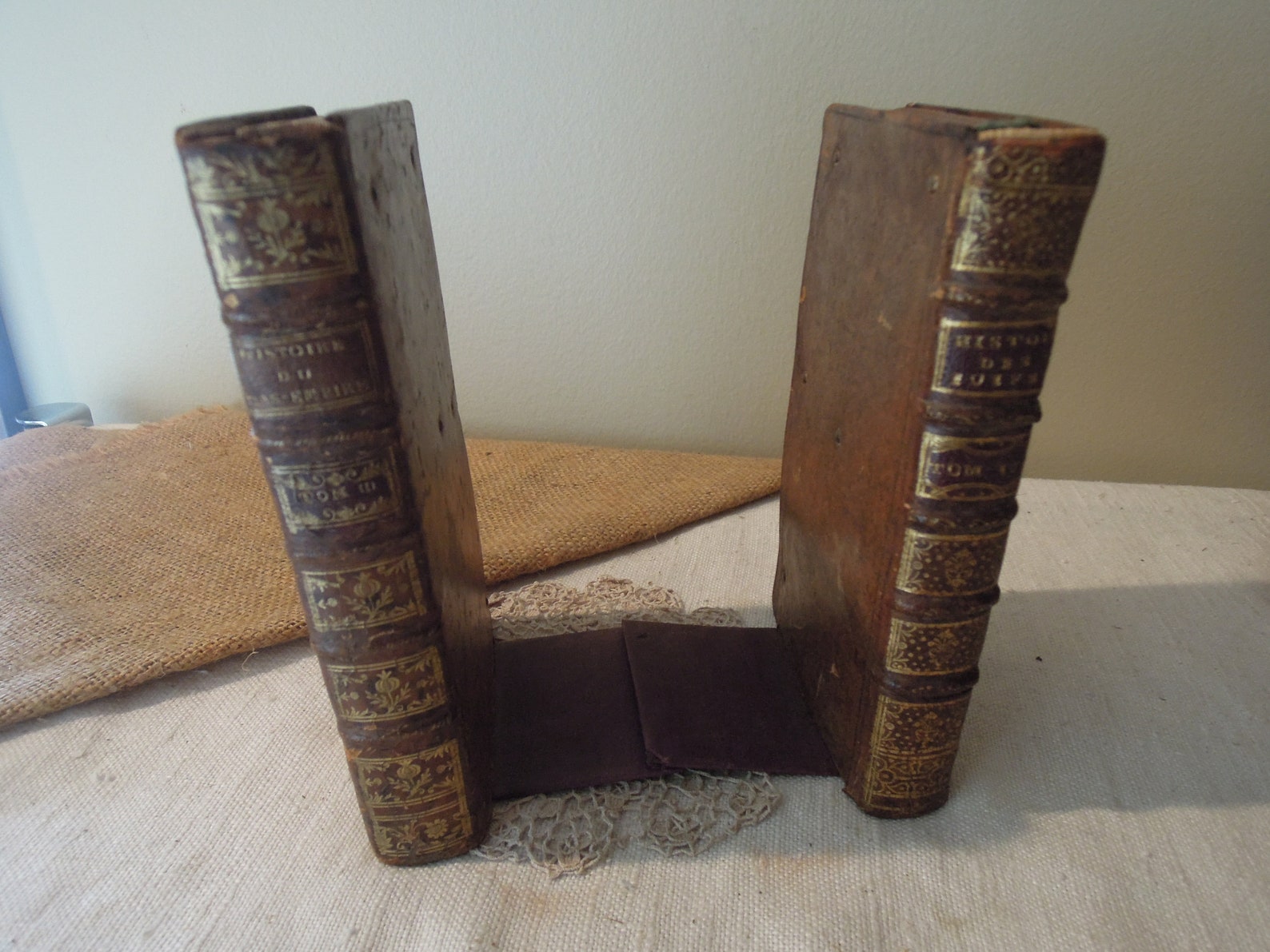 Vintage Antique Books Bookends / French Bookends / Office Etsy