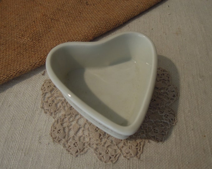 Vintage French Cheese Mold / Antique Heart Shaped Cheese Mold / Vintage