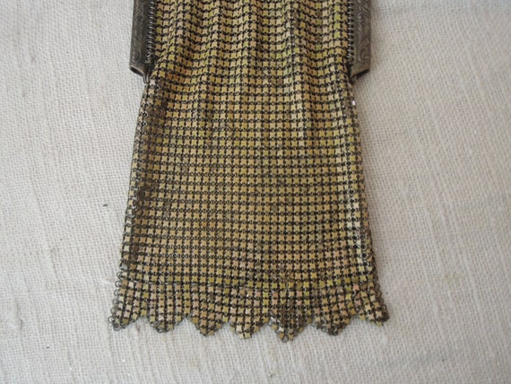 Vintage Art Deco Yellow Purse / Whiting and Davis… - image 3