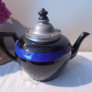 Vintage English Ceramic Coffee or Tea Pot / English Country Pottery Tea Pot / Stoneware Coffee Pot / Made in England