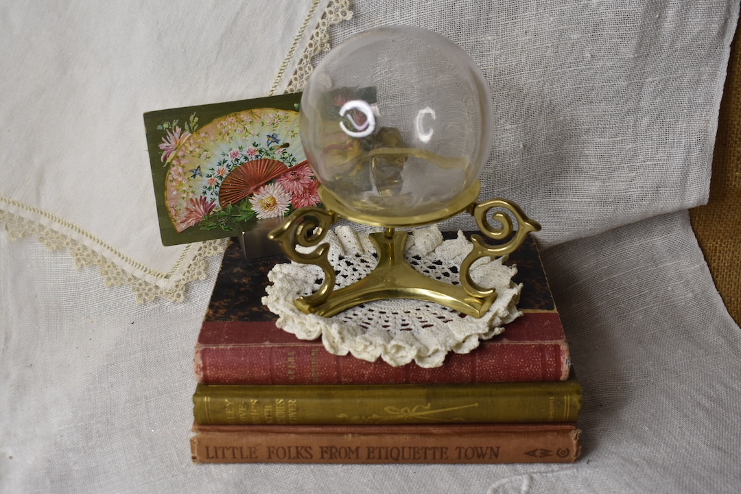 Vintage Brass Display and Floating Glass