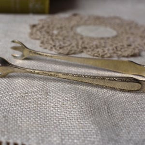 Antique Sterling Silver Tongs / Vintage Sugar Tongs / Claw Talon Tongs / Sterling Serving Flatware