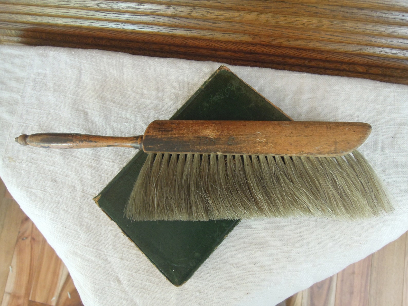 Vintage Horse Hair Brush / Antique Wood Handle Brush / Long Etsy