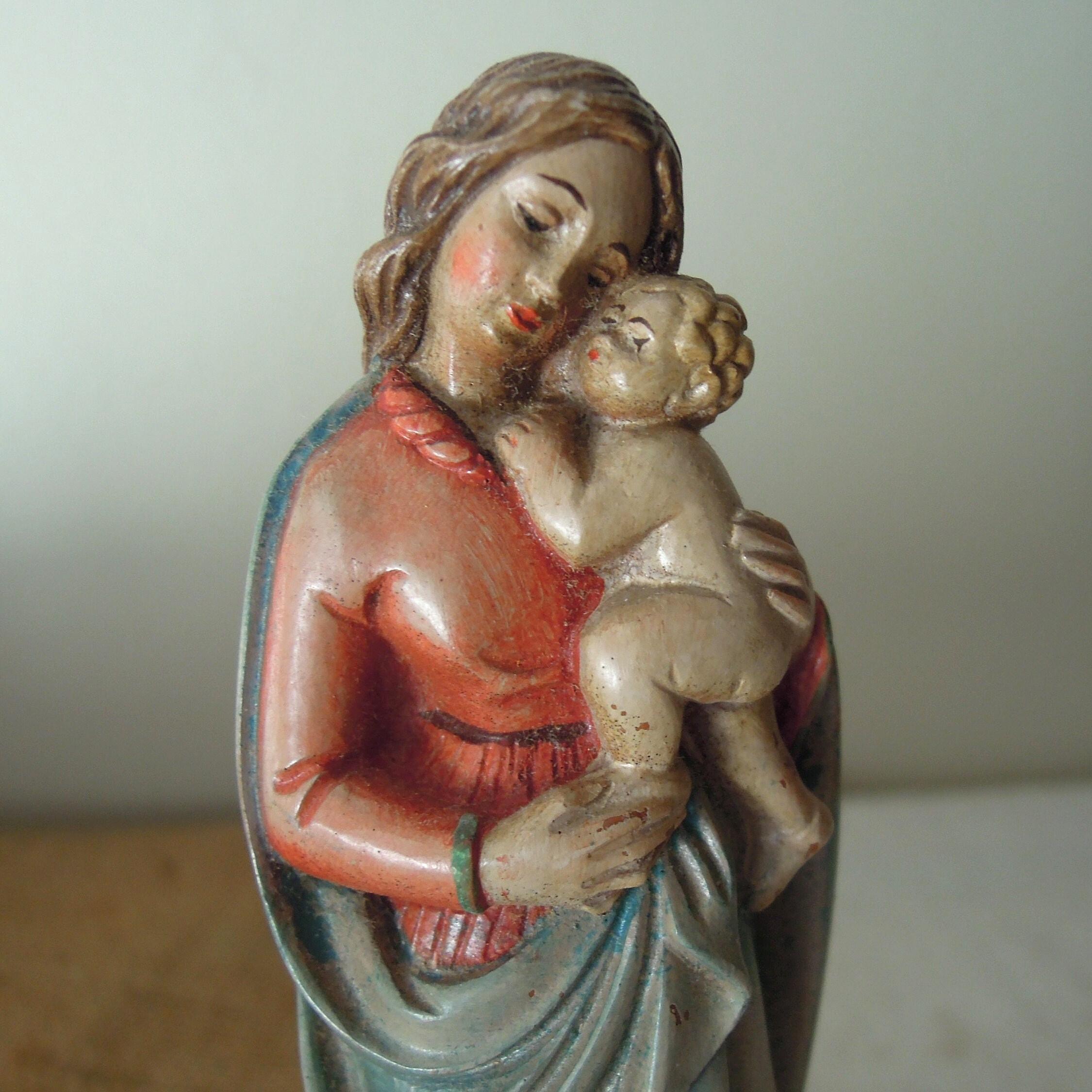 Anri Wood Carved Mary Statue - Etsy