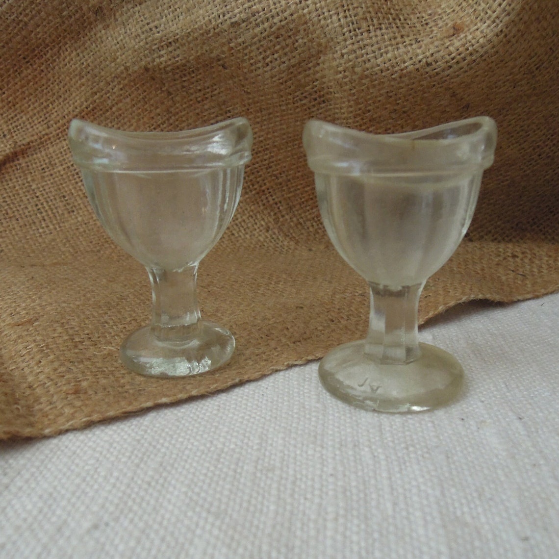 Vintage Clear Glass Eye Wash Cups / Antique Medical Glass Etsy