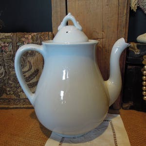 Vintage Ironstone Tea Pot / French Country Tea Pot / French Stoneware / Imperial French Porcelain W.Adams