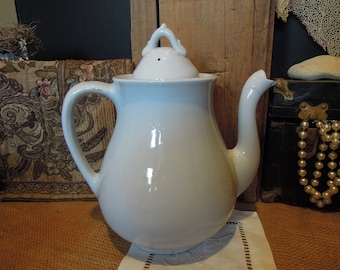 Vintage Ironstone Tea Pot / French Country Tea Pot / French Stoneware / Imperial French Porcelain W.Adams