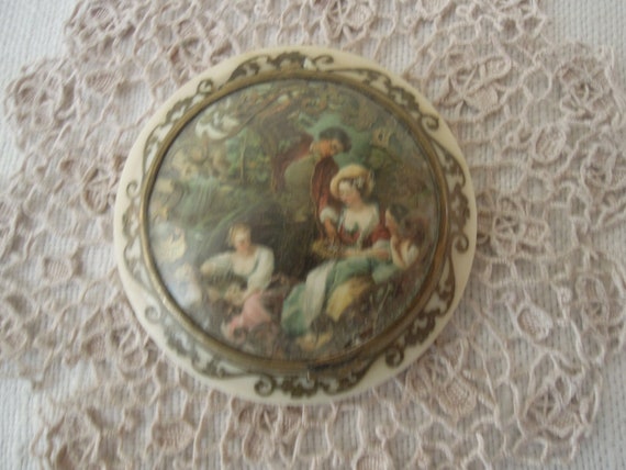 Vintage French Mirror Compact / Collectible Mirro… - image 6