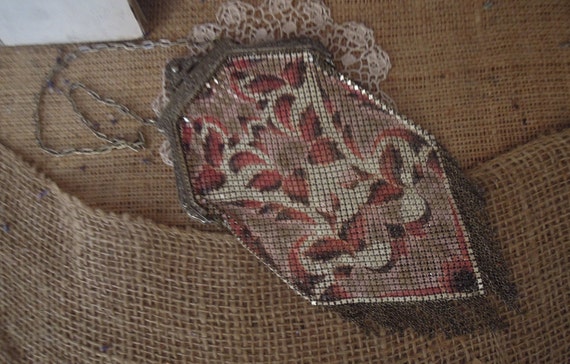 Vintage Victorian Art Deco Pink Purse / Whiting an