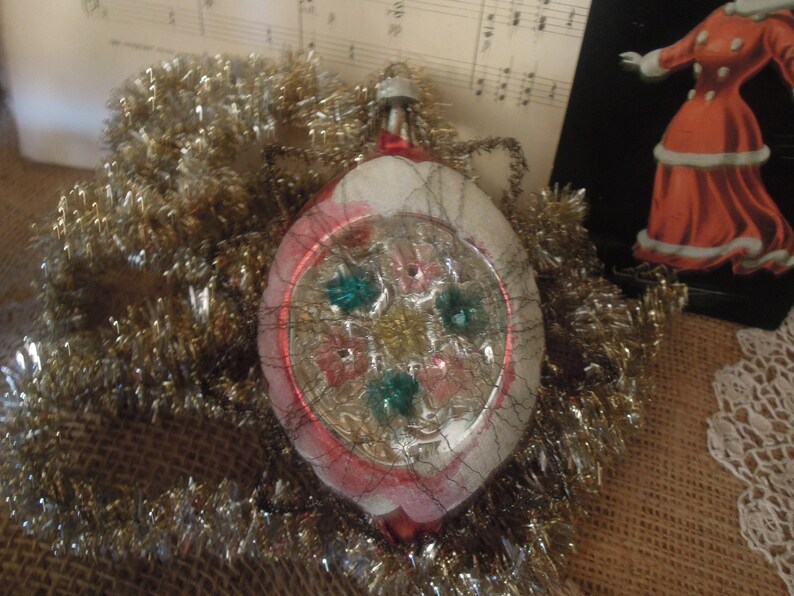 Antique Victorian Wire Lamenta Tinsel Mercury Glass Ornament / Etsy