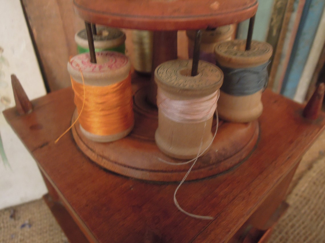 Antique Shaker Wood Sewing Box Pincushion / Vintage Wood Etsy