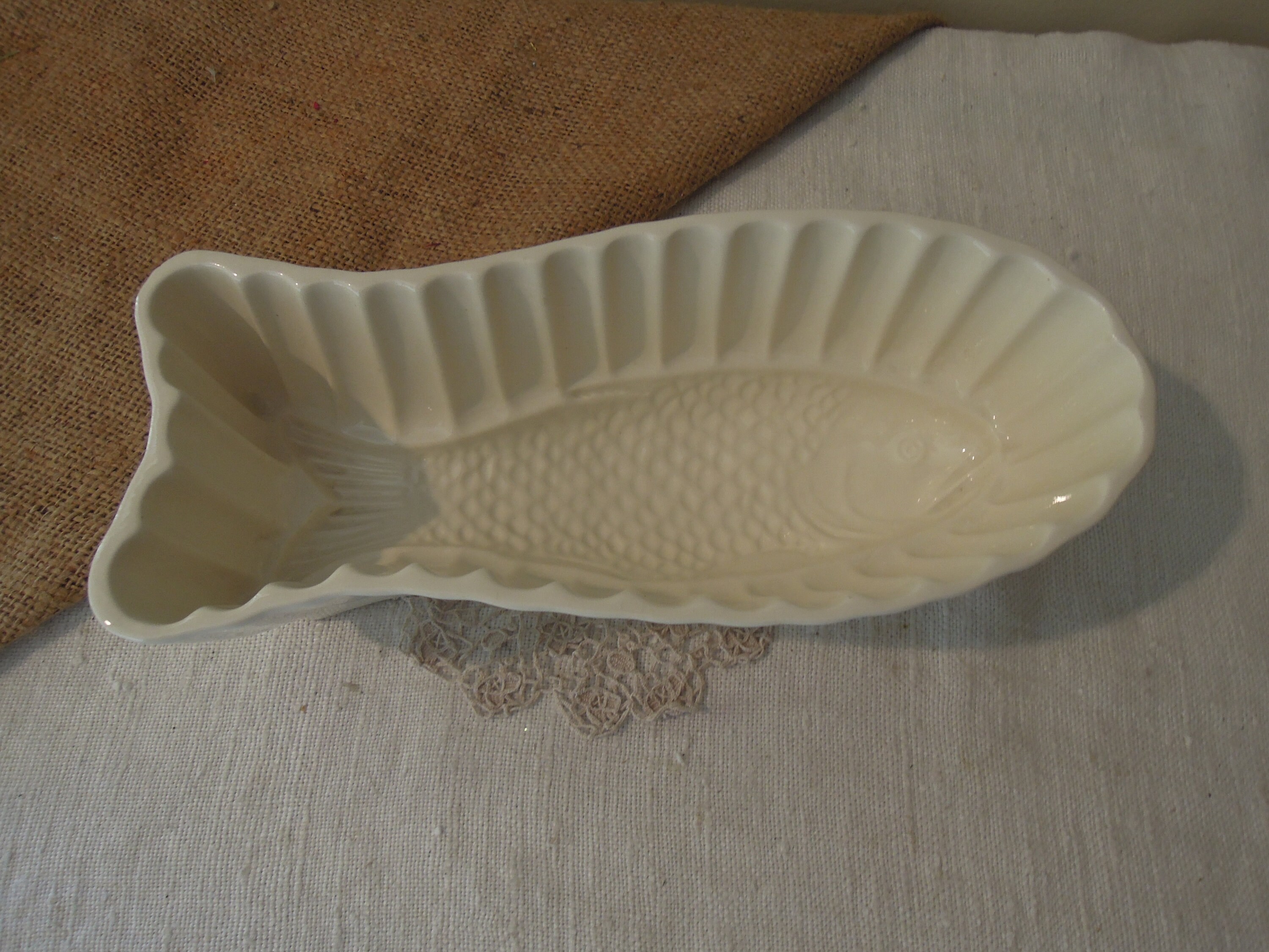 MOULE POISSON 20X12X6CM CERAMIQUE ANCIEN PETRUS REGOUT MAESTRICHT 1960 VINTAGE EUR 59,50