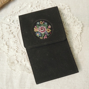 Vintage Floral Petite Point Manicure Kit / Petite Point Manicure Kit /  Vintage German Grooming Kit