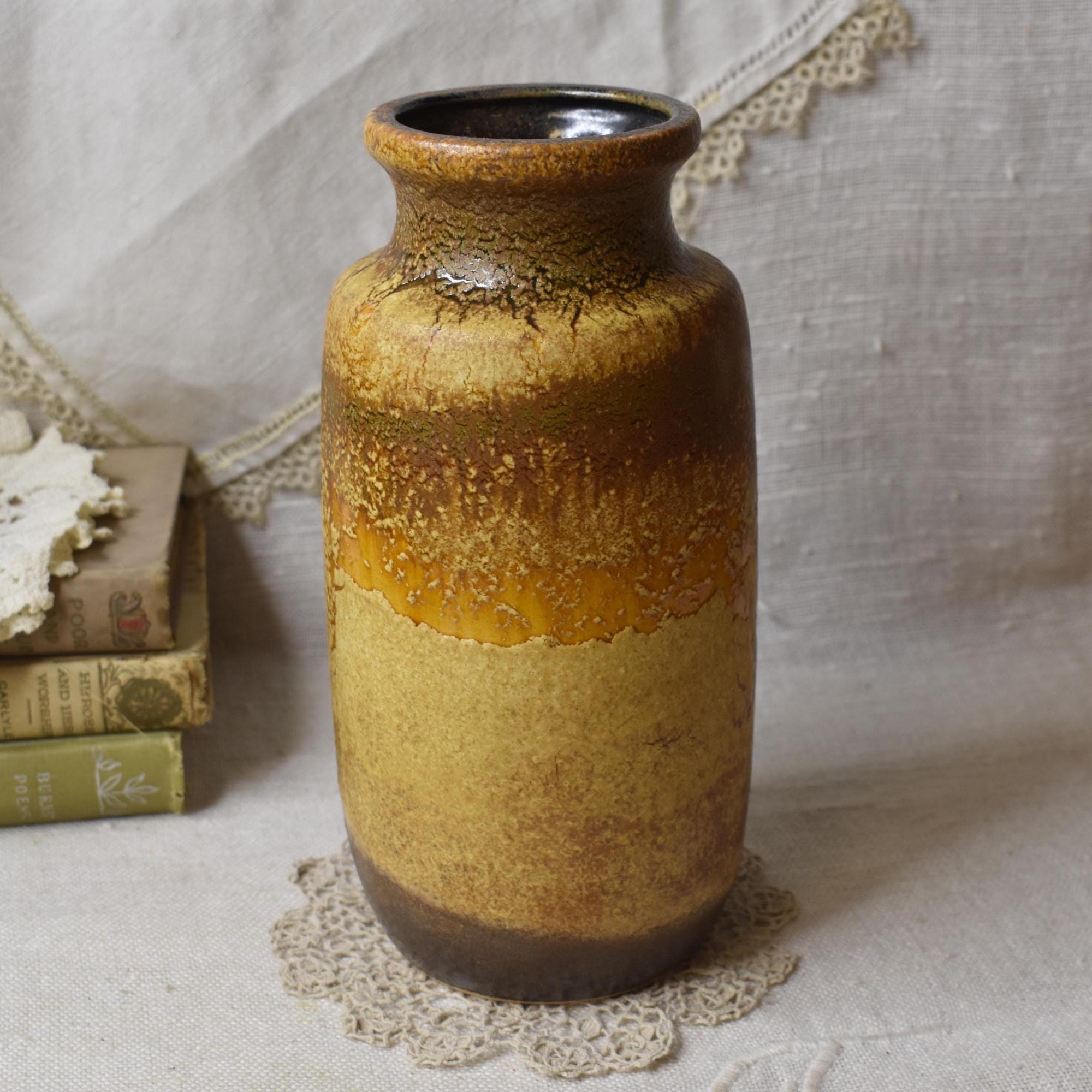 fatlava XXXL Scheurich W. Germany アクメ Vintage Fat Lava Pottery 242-22 Vases from Scheurich