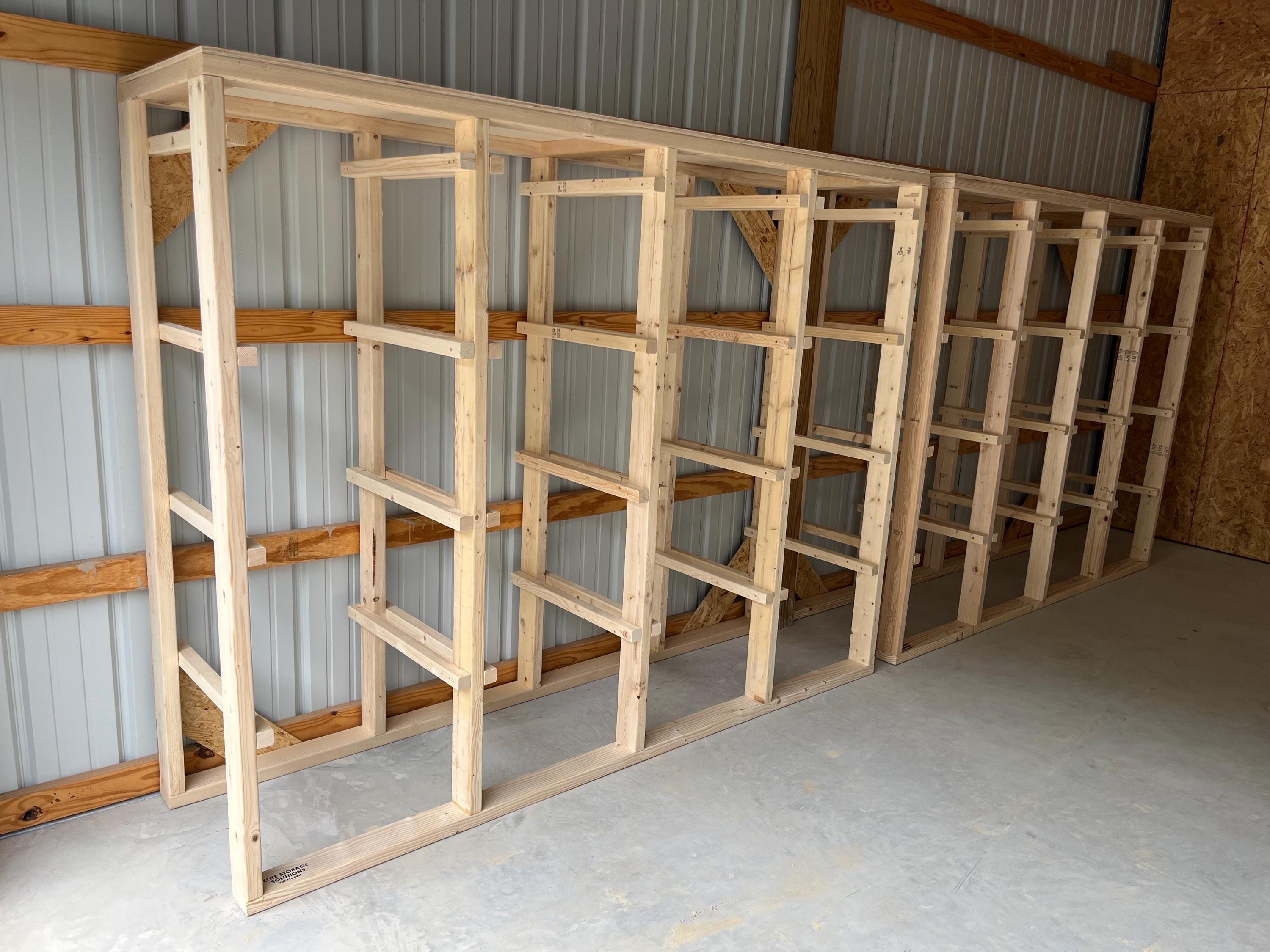 DIY Garage Storage Rack Plans for 27-gallon Totes | Sturdy Wood Shelf ...