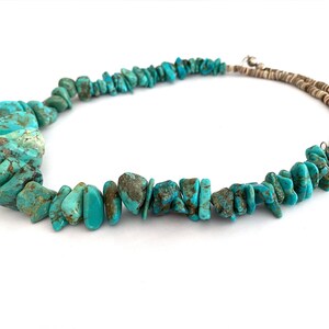Old Navajo Natural Graduated Chunky Turquoise Necklace With - Etsy