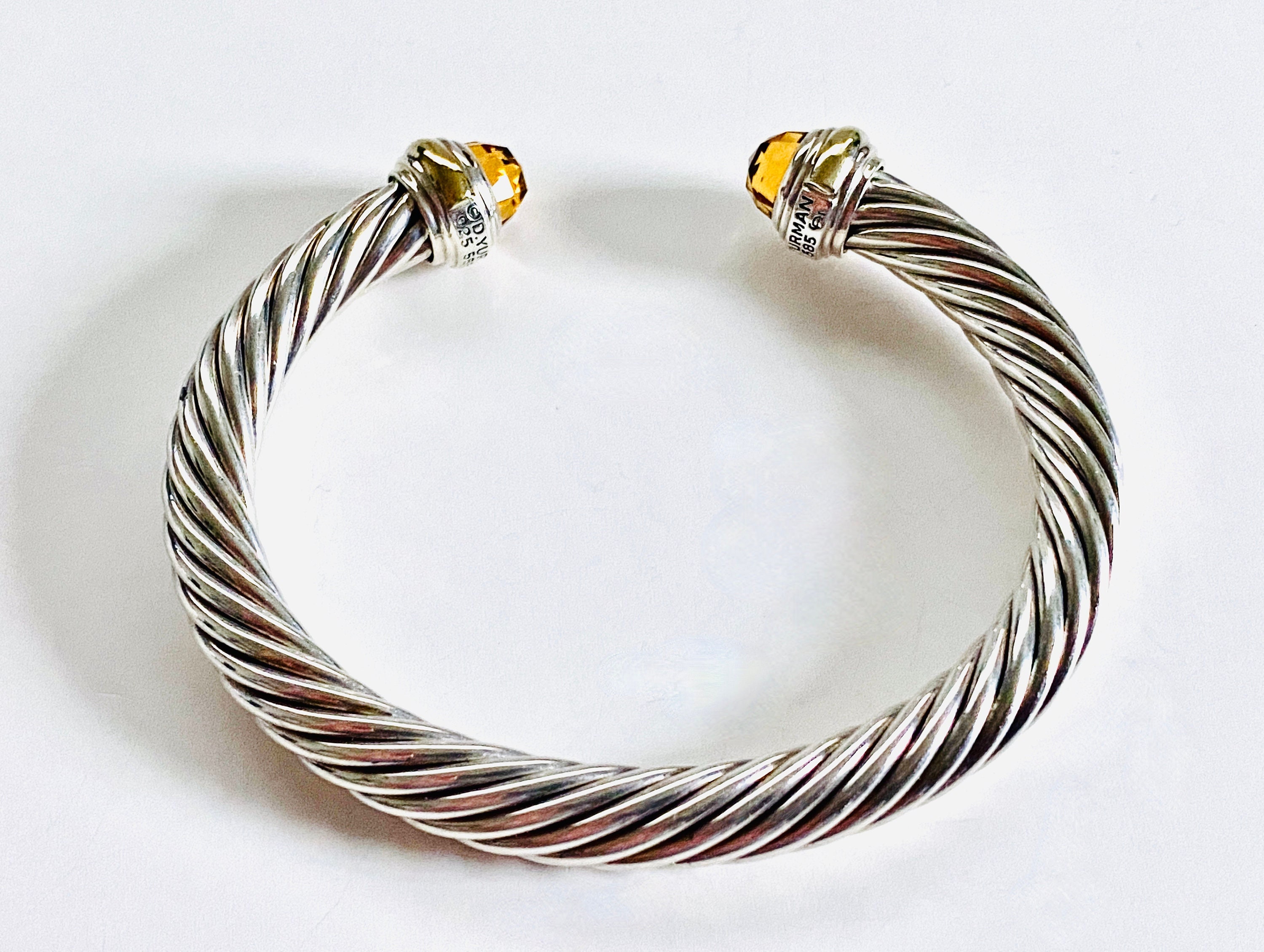 David Yurman Classic Cable Cuff Bracelet of 14K Sterling - Etsy