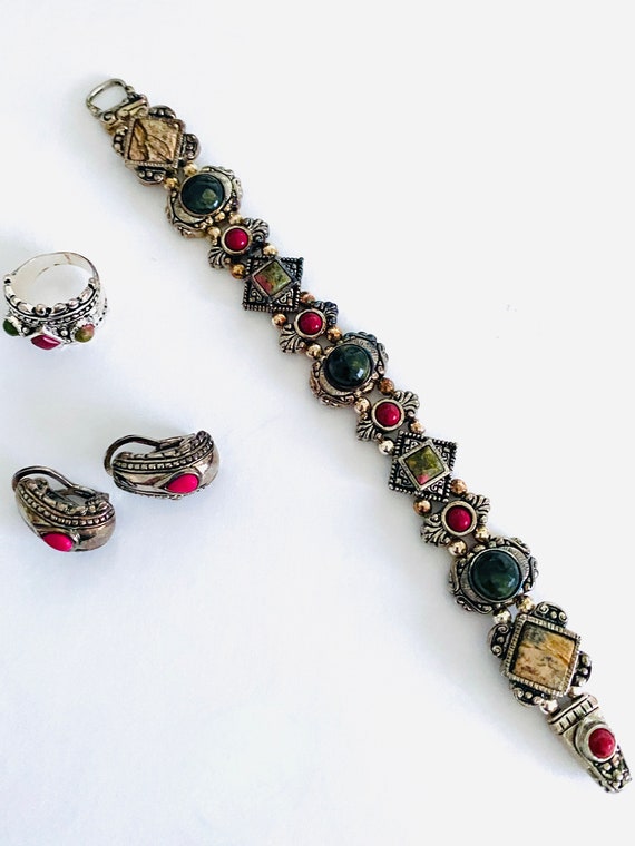 Premier Designs Ornate 7" Bracelet, Half Hoop Ear… - image 1