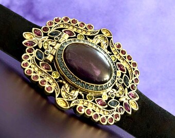 HEIDI DAUS - Art Deco Watch Multi Straps - Swarovski Crystals Cabochon - New Art Deco Design Heidi Daus Bracelet Watch in Original Box  main image 3