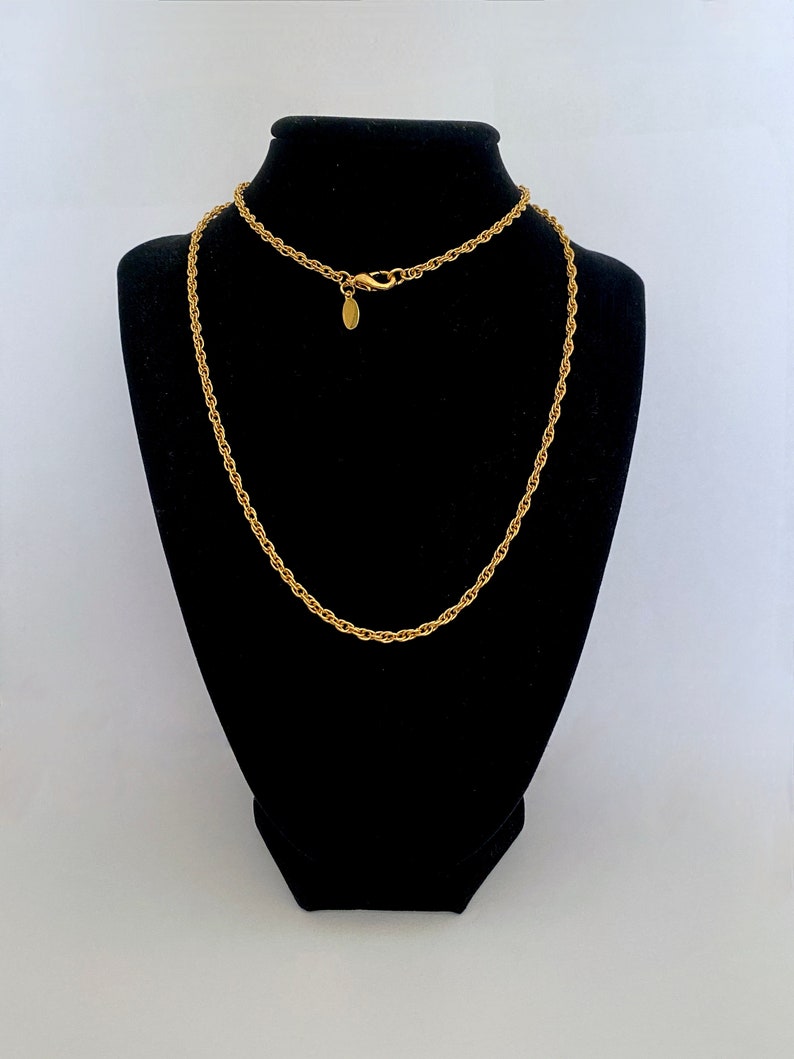 Kenneth Jay Lane Gold Tone 30 Rope Chain With Faceted - Etsy