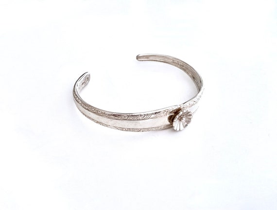 Vintage Towle "Candlelight" Sterling Cuff Bracele… - image 1