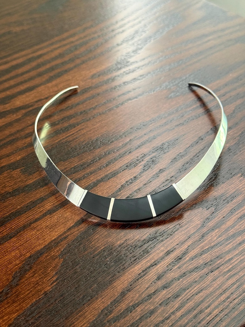 Vintage 1980s ATI Mexico 925 Sterling Silver Modernist Open Back ...