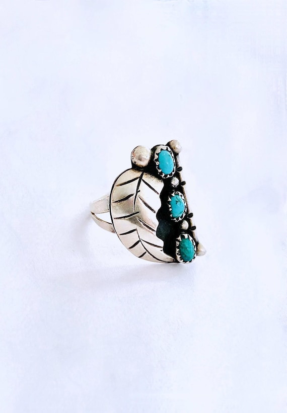 Vintage Navajo Sterling Silver Ring, Handcrafted IHMSS RD Native