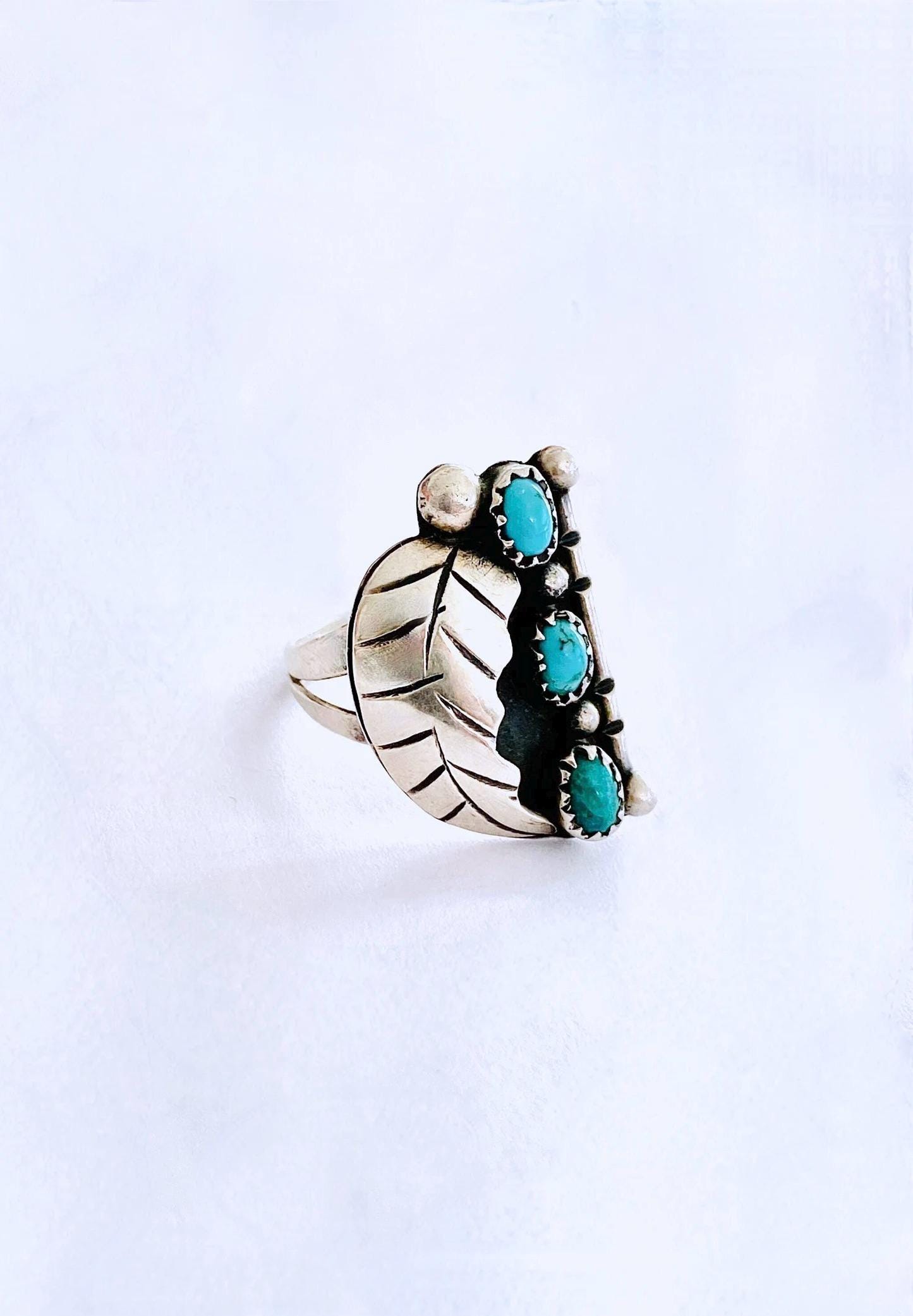 Vintage Navajo Sterling Silver Ring, Handcrafted IHMSS RD Native
