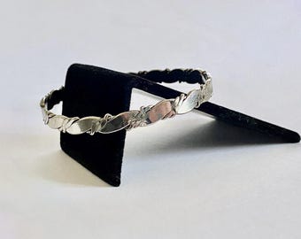 Vintage Sterling Silver Belt Buckle Bangle - Mexico .925 Jewelry
