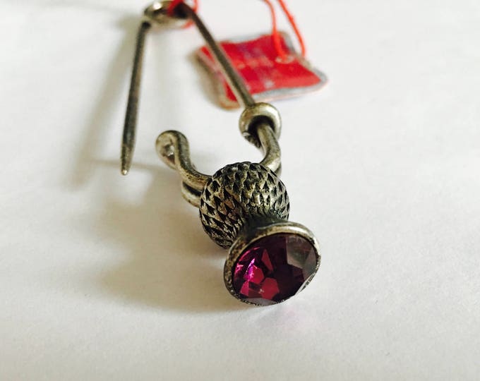 Vintage Scottish Thistle Kilt Pin by Hills of Britain, Made in England