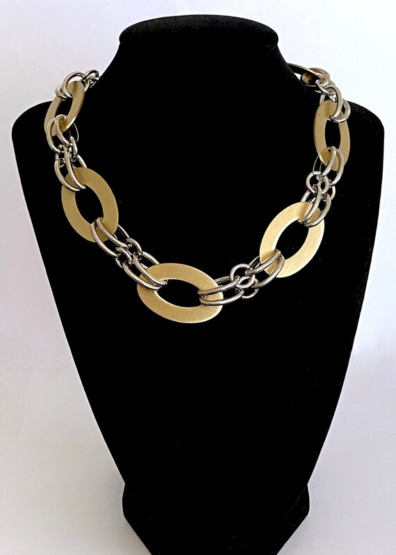 Vintage Premier Designs 16" Mixed Metals Necklace… - image 2