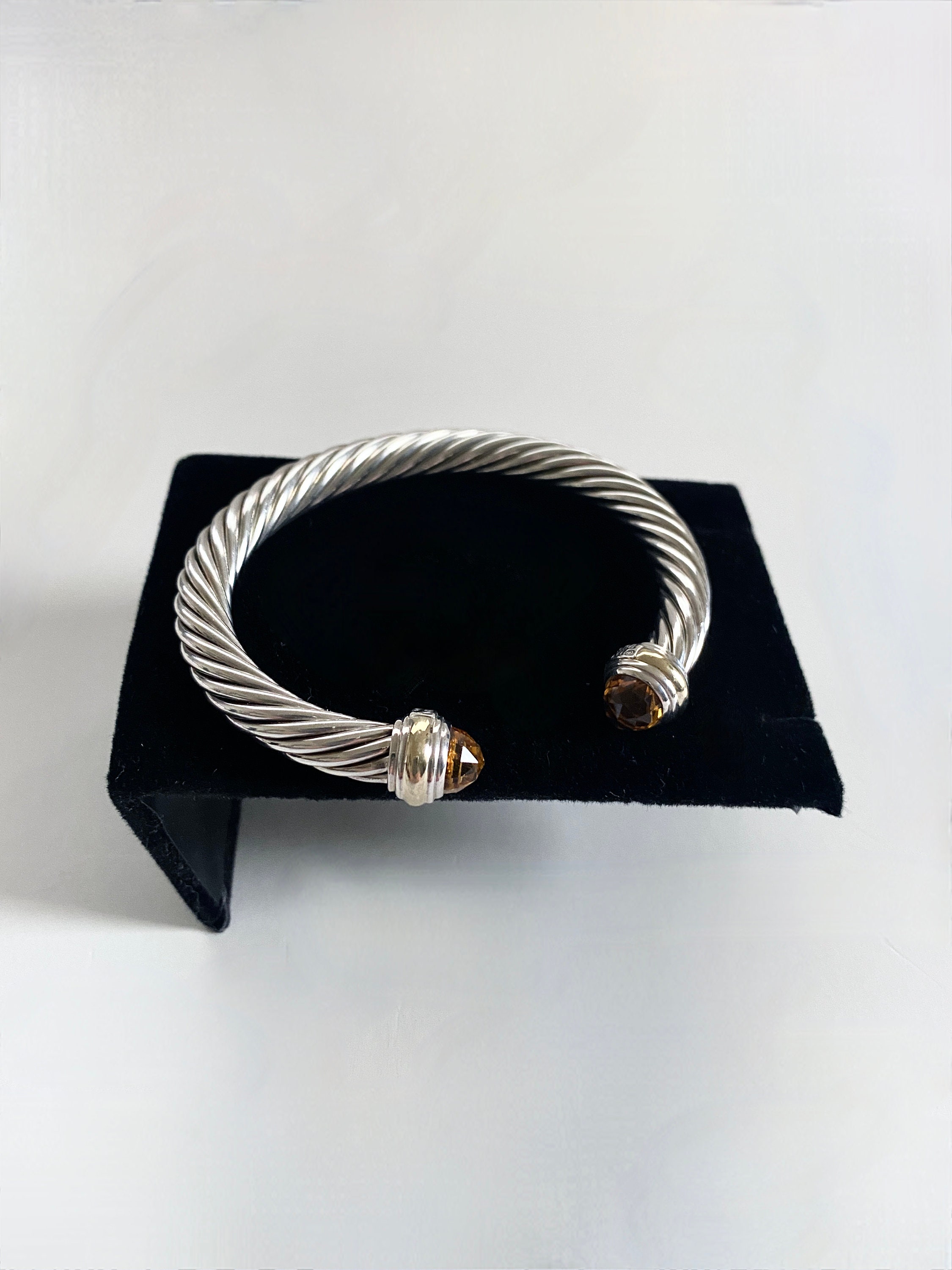 David Yurman Classic Cable Cuff Bracelet of 14K Sterling - Etsy