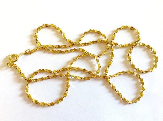 Vintage chaîne torsadée étincelante de 61 cm 61 cm, chaîne