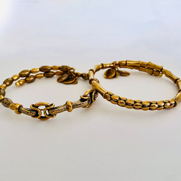 Alex & Ani Wrap Bracelets(2), Vintage Sixty-Six Gold Tone Woven Bracelets, Made in USA, Stacking Bracelets, Wrap Style Bracelets, Boho Style