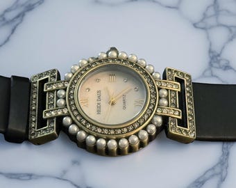 Art Deco Design Heidi Daus Bracelet Watch in Original Box 