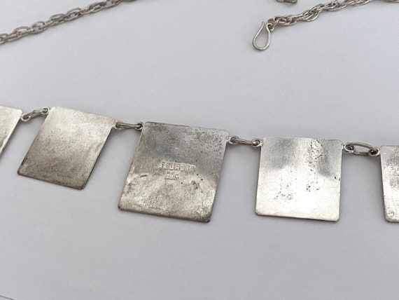 Vintage 900 Silver Story Necklace, Seven Graduate… - image 9