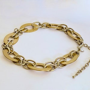 Vintage Premier Designs 16" Mixed Metals Necklace and 8" Bracelet With ...
