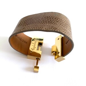 Wide, Sand Colored Lizard Cuff Bracelet by Leighelana Project Paz With ...