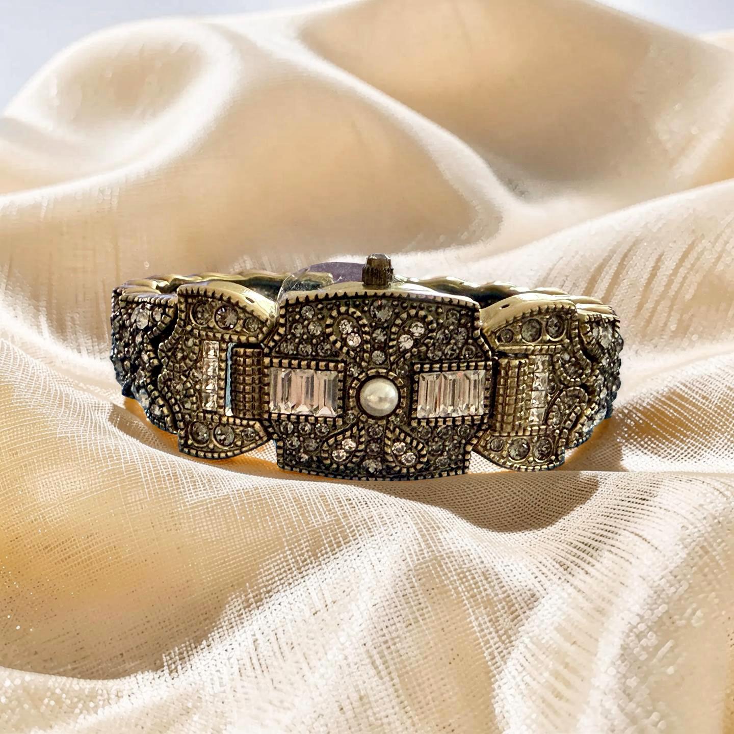 Heidi Daus Art Deco Swarovski Crystal Face Watch Heidi Daus Art Deco Swarovski Crystal Face Multi-strap  main image 2