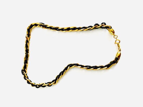 Classic Gold Tone Trifari 17" Collar Necklace wit… - image 2