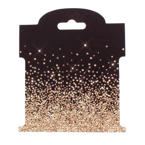 Champagne Rhinestone Crusted Hair-Bow Display Cards 50pcs 2 sizes