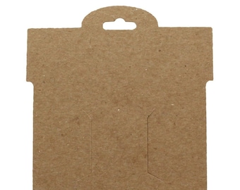 Kraft Brown Card Stock Paper Hair-Bow Display Cards 50pcs 2 sizes