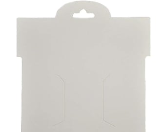 Hair-Bow Display Cards Solid White Blank Large 50pcs